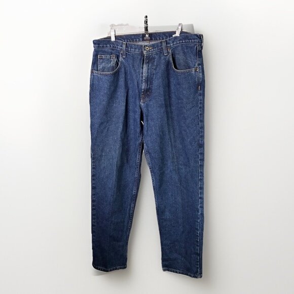 Vintage Nautica Mid Wash Blue Mens 38x32 Relaxed Fit Baggy wide Leg Denim Jeans - Picture 1 of 4